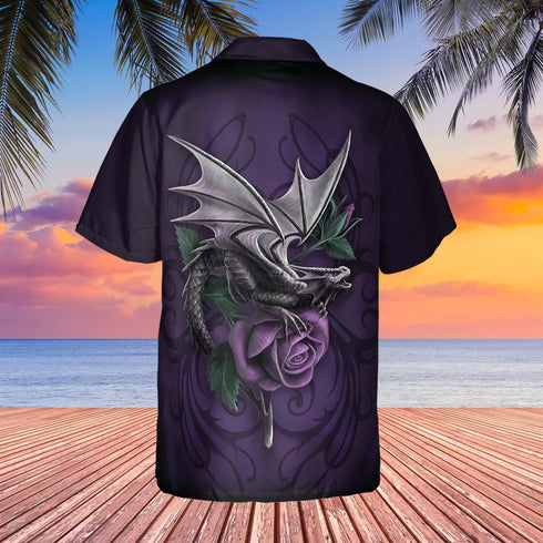 Purple Dragon Aloha Cool Design - Aloha Hawaiian Shirts For Men & For Women Couples - HAW1087
