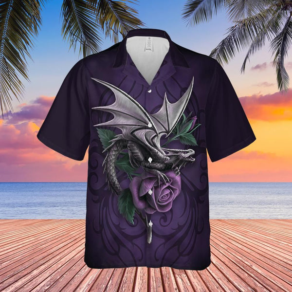 Purple Dragon Aloha Cool Design - Aloha Hawaiian Shirts For Men & For Women Couples - HAW1087