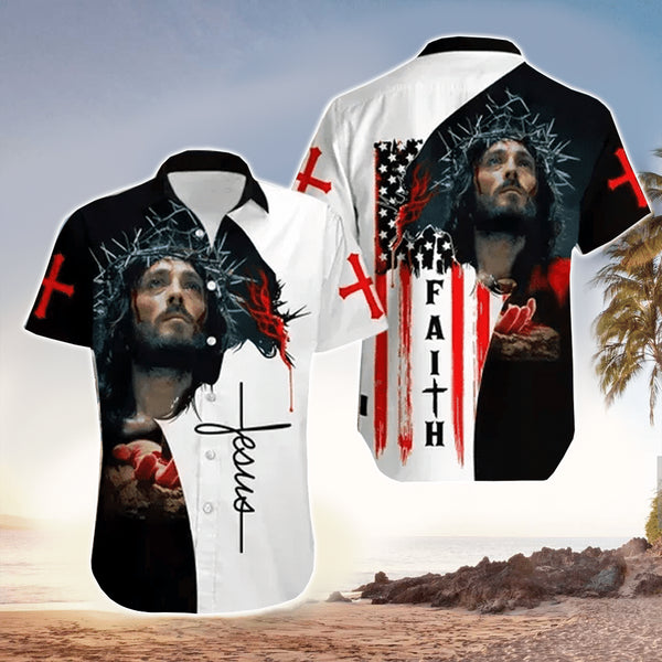 Faith Jesus Cool Design - Aloha Hawaiian Shirts For Men & For Women Couples - HAW1281