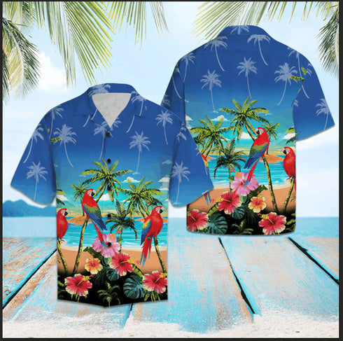 Beautiful Parrot Cool Design - Aloha Hawaiian Shirts For Men & For Women Couples - HAW1003