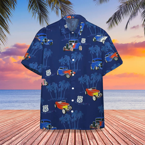 Hot Rod Cool Design - Aloha Hawaiian Shirts For Men & For Women Couples - HAW1152