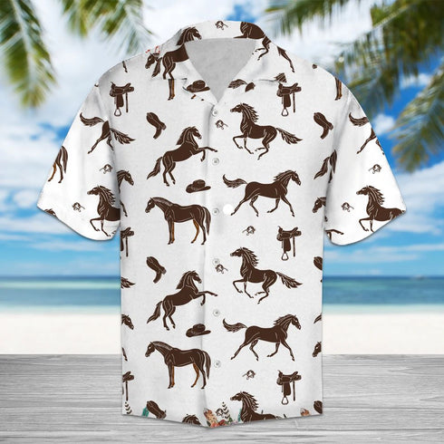Horses Cool Design - Aloha Hawaiian Shirts For Men & For Women Couples - HAW1275