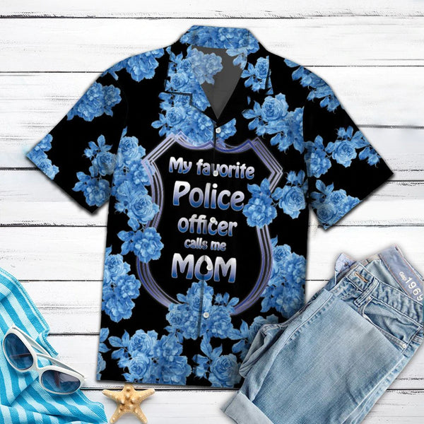 Gift for Mom Proud Police Mom Cool Design - Aloha Hawaiian Shirts For Mom - Mother's Day