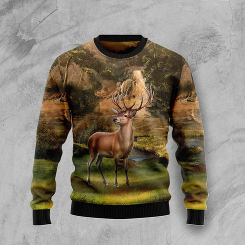 Lovely Deer Funny Ugly Christmas Sweater For Men & Women Adult - Christmas Gifts
