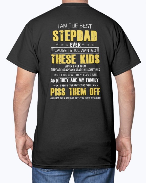 Birthday Presents For Dad Best Stepdad Ever Fathers Day Gift T-Shirt From Daughter R1125