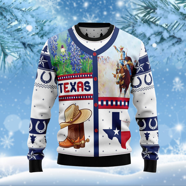 Rodeo Texas Funny Ugly Christmas Sweater For Men & Women Adult - Christmas Gifts