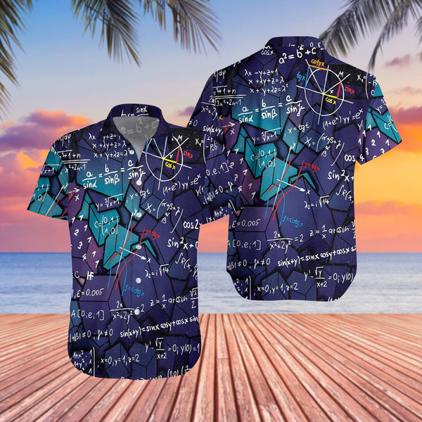 Back To School Math Teacher Pattern - Aloha Hawaiian Shirts For Men & For Women Couples - HAW1361