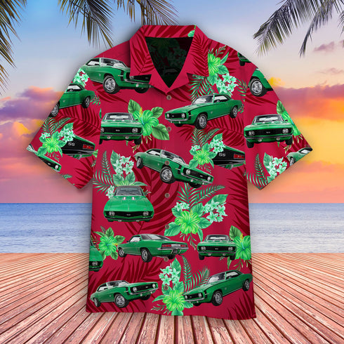 1969 Chevrolet Camaro SS Custom Cool Design - Aloha Hawaiian Shirts For Men- HAW1161