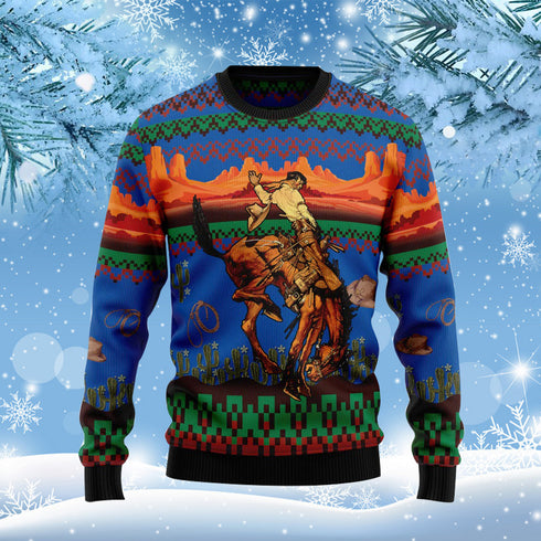 Rodeo Funny Ugly Christmas Sweater For Men & Women Adult - Christmas Gifts