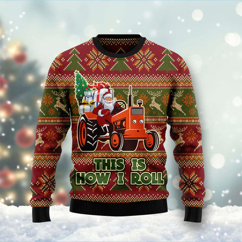 Santa This Is How I Roll Funny Ugly Christmas Sweater For Men & Women Adult - Christmas Gifts