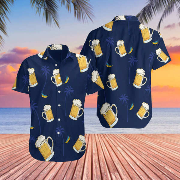 Funny Beer Colorful Cool Design - Aloha Hawaiian Shirts For Men & For Women Couples - HAW1371