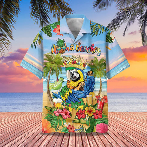 Aloha Beaches Cool Design - Aloha Hawaiian Shirts For Men & For Women Couples - HAW1148