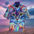 Cute Colorful Cat Face Amber Cool Design - Aloha Hawaiian Shirts For Men & For Women Couples - HAW1029