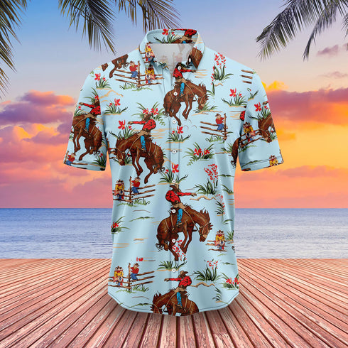 Rodeo Cool Design - Aloha Hawaiian Shirts For Men & For Women Couples - HAW1271