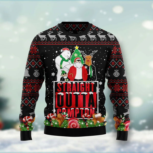 Straight Outta North Pokle Funny Ugly Christmas Sweater For Men & Women Adult - Christmas Gifts