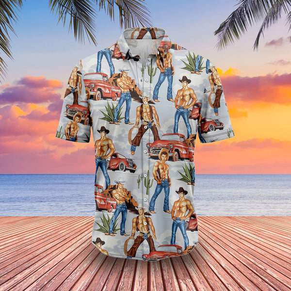 Funny Cowboy Horse Racing Cool Design - Aloha Hawaiian Shirts For Men & For Women Couples - HAW1270