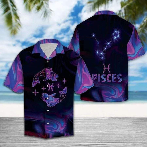Beautiful Pisces Birthday Gifts - Aloha Hawaiian Shirts For Men & For Women Couples - HAW1318