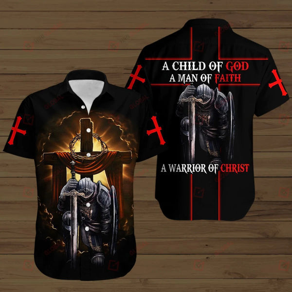 A Child Of God A Man Of Faith Hawaiian Shirt Cool Design - Aloha Hawaiian Shirts For Men