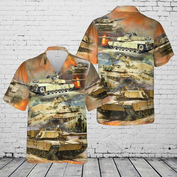 Abrams Tank Hawaiian Shirts - Cool Design - Aloha Hawaiian Shirts For Men