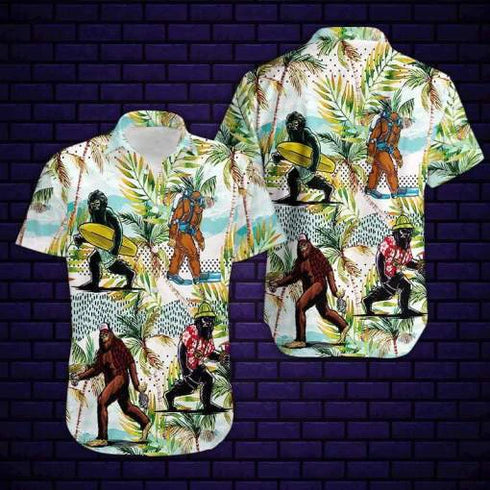 Bigfoot Activities In Vacations Summer Gifts Cool Design - Aloha Hawaiian Shirts For Men & For Women Couples - HAW1027