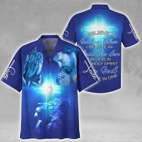 Jesus I Believe In God Cool Design - Aloha Hawaiian Shirts For Men & For Women
