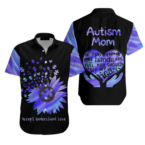 Autism Awareness Gift for Mom Hawaiian Shirt - Funny Aloha Hawaiian Shirts For Women - Mother's Day