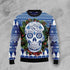 Halloween Blue Awesome Skull Ugly Christmas Sweater For Men & Women Adult - Christmas Gifts