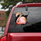 Beautiful Flamingo Cracked Car Decal Sticker - Waterproof - PVC Vinyl - S1008