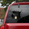Halloween Black Cat Drinks Coffee Funny Cracked Car Decal Sticker - Waterproof - PVC Vinyl - S1037