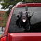 Dog Lover Black Labrador Retriever Cracked Car Decal Sticker - Waterproof - PVC Vinyl - S1013