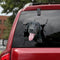 Dog Lover Black Labrador Retriever Cracked Car Decal Sticker - Waterproof - PVC Vinyl - S1012