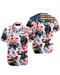 Black Angus Cow American Flag Aloha Hawaiian Shirts For Men & For Women - HAW1524