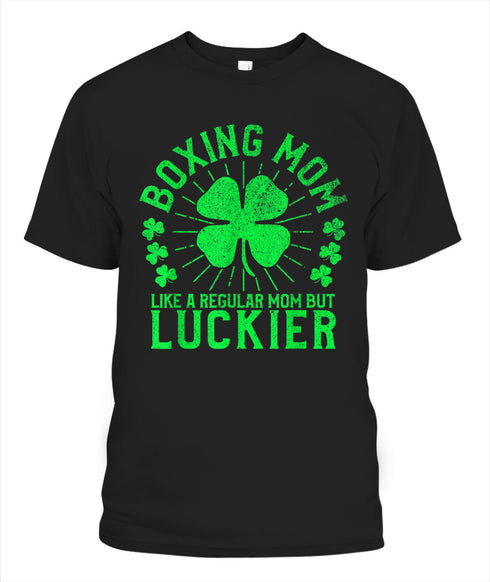 Happy St. Patrick's Day Boxing Mom Funny Unisex T-shirt For Men & For Women R1150