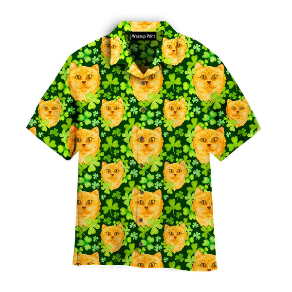 Lucky Cat Irish Happy St. Patrick's Day Aloha Hawaiian Shirts For Men & For Women - HAW1541