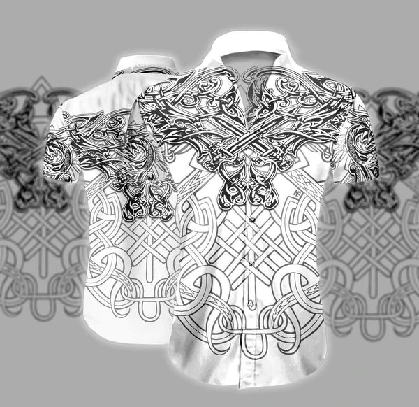 Celtic Dragon Tattoo Aloha Cool Design - Aloha Hawaiian Shirts For Men & For Women Couples - HAW1090