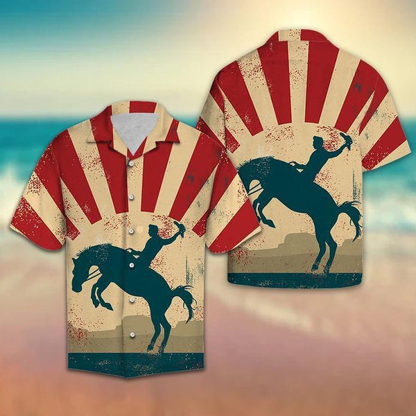 Cowboy Wild Horse Cool Design - Aloha Hawaiian Shirts For Men & For Women Couples - HAW1227