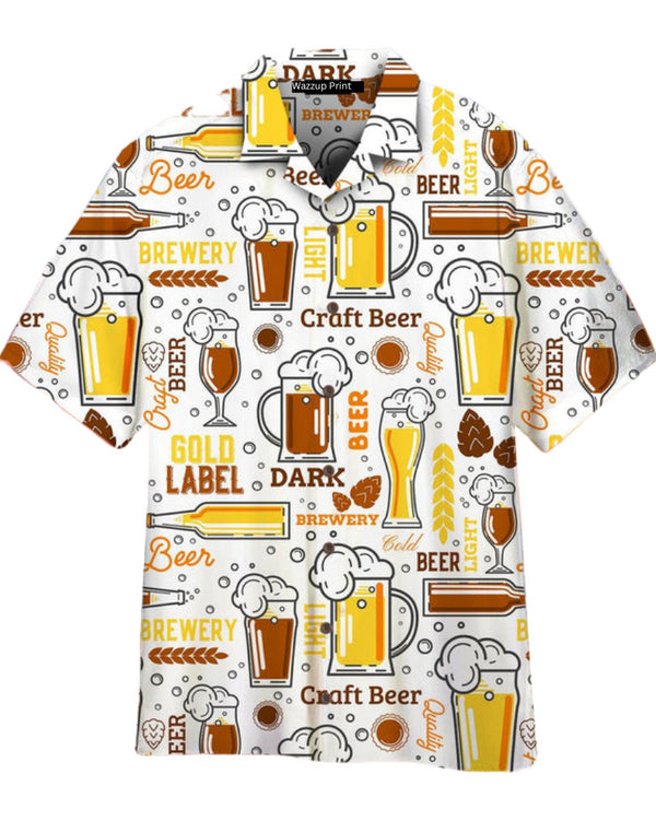 Craft Beer Happy Beer Day Aloha Hawaiian Shirts For Men & For Women - HAW1522