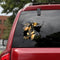 Dog Lover Dachshund Dog Cracked Car Decal Sticker - Waterproof - PVC Vinyl - S1017