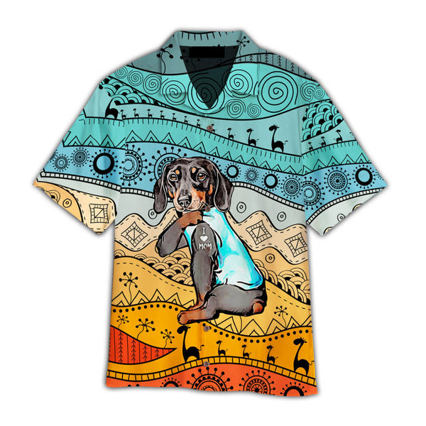 Dachshund Dog Mom  Gift for Mom Hawaiian Shirt - Funny Aloha Hawaiian Shirts For Women - Mother's Day