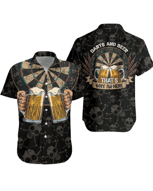 Darts and Beer Happy Beer Day Aloha Hawaiian Shirts For Men & For Women - HAW1523
