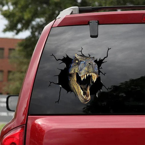 Dinosaur Cracked Car Decal Sticker - Waterproof - PVC Vinyl - S1001