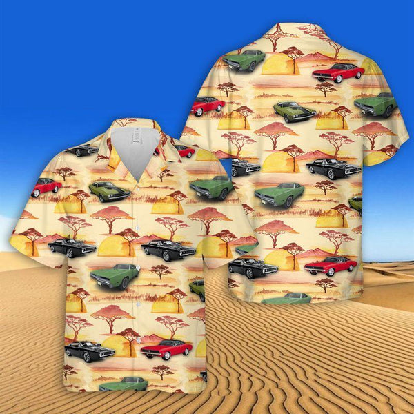 Dodge Charger Vintage Cars Cool Design - Aloha Hawaiian Shirts For Men & For Women Couples - HAW1136