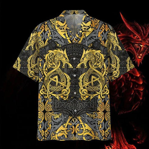 Dragon Viking Aloha Cool Design - Aloha Hawaiian Shirts For Men & For Women Couples - HAW1078