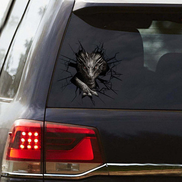 Halloween Dragon Cracked Car Decal Sticker - Waterproof - PVC Vinyl - S1042