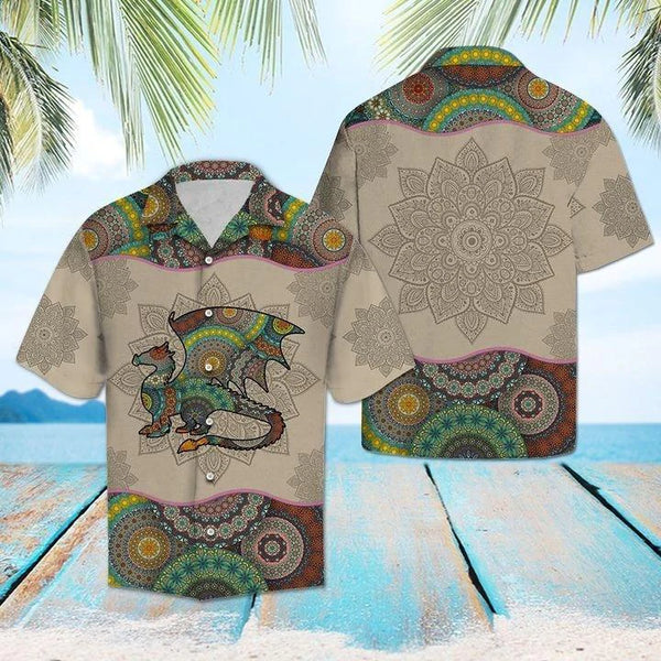 Dragon Mandala Aloha Cool Design - Aloha Hawaiian Shirts For Men & For Women Couples - HAW1082