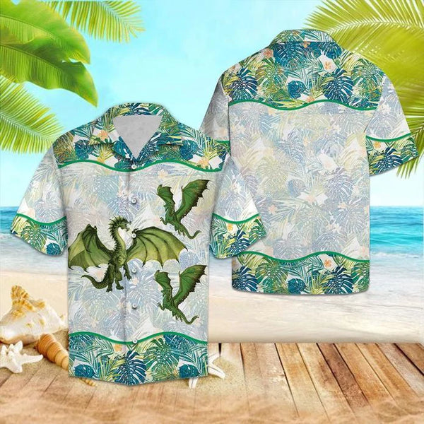 Dragon Tropical Aloha Cool Design - Aloha Hawaiian Shirts For Men & For Women Couples - HAW1074