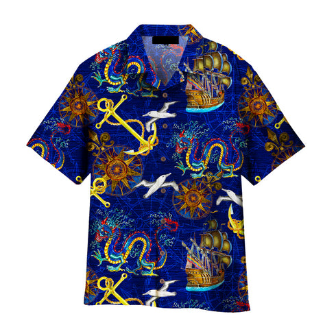 Dragons Pirates Colorful Hawaiian Shirt - Cool Hawaiian Shirts For Men & For Women