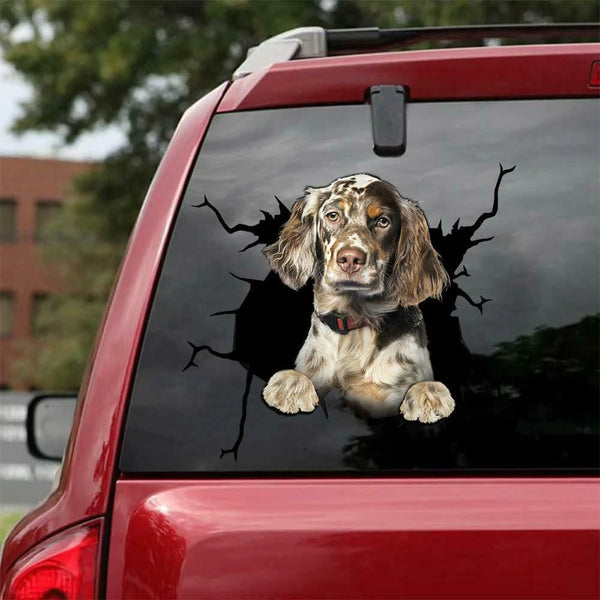 Dog Lover English Cracked Car Decal Sticker - Waterproof - PVC Vinyl - S1032