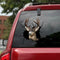 Funny Black - Tailed Deer Cracked Car Decal Sticker - Waterproof - PVC Vinyl - S1004