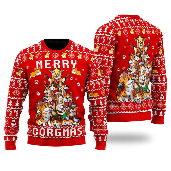 Corgi Lover Merry Xmas Funny Ugly Christmas Sweater For Men & Women Adult - Christmas Gifts